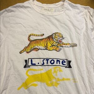imogene + willie “Scrimmage” T with Tiger Graphic and Hand Painting